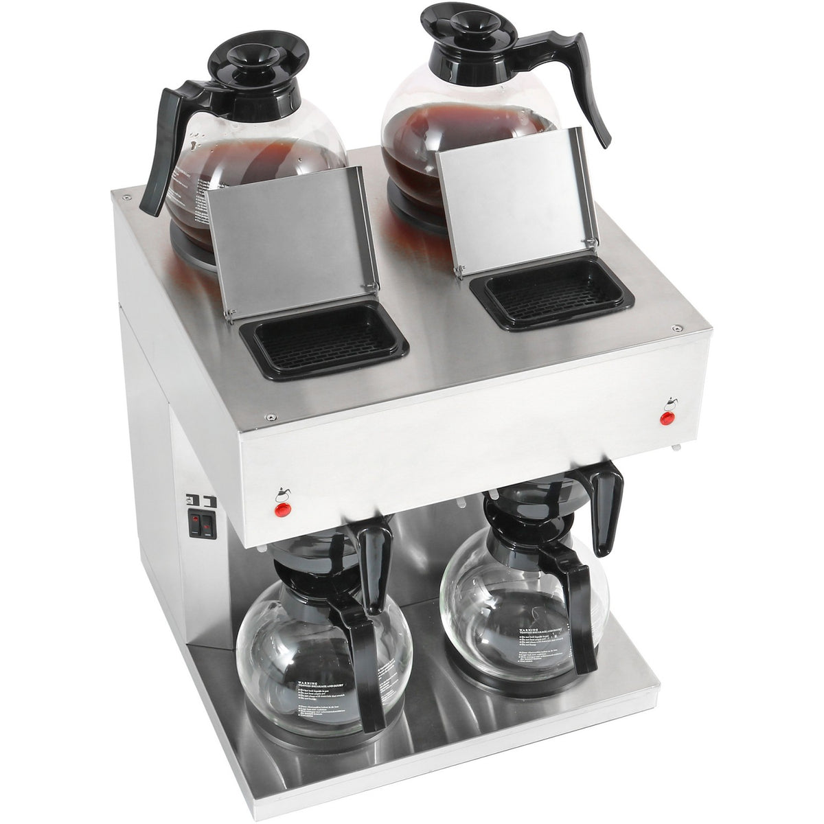 Commercial Twin Filter Coffee maker Manual fill 2 glass jugs 4 hotplates - RB286X2