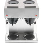 Commercial Twin Filter Coffee maker Manual fill 2 glass jugs 4 hotplates - RB286X2