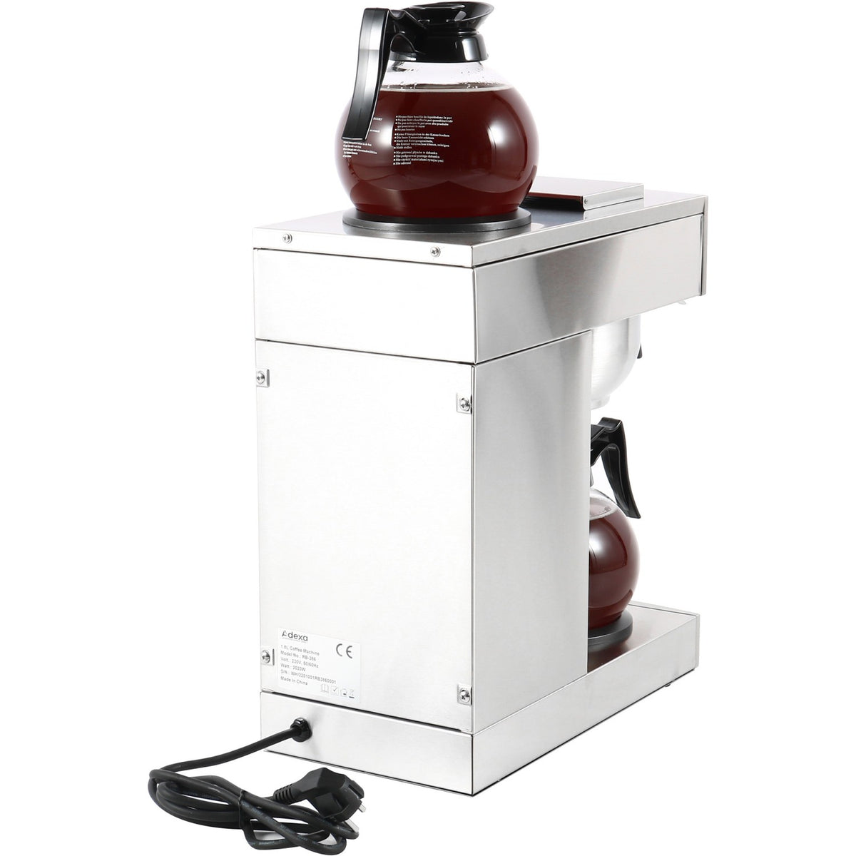 Commercial Filter Coffee maker Manual fill 2 glass jugs 2 hotplates - RB386