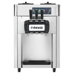 Commercial Countertop Soft Ice Cream Machine 16–22L/h 2100W 3 Flavour Twin Hopper 540×750×850mm - RC168G
