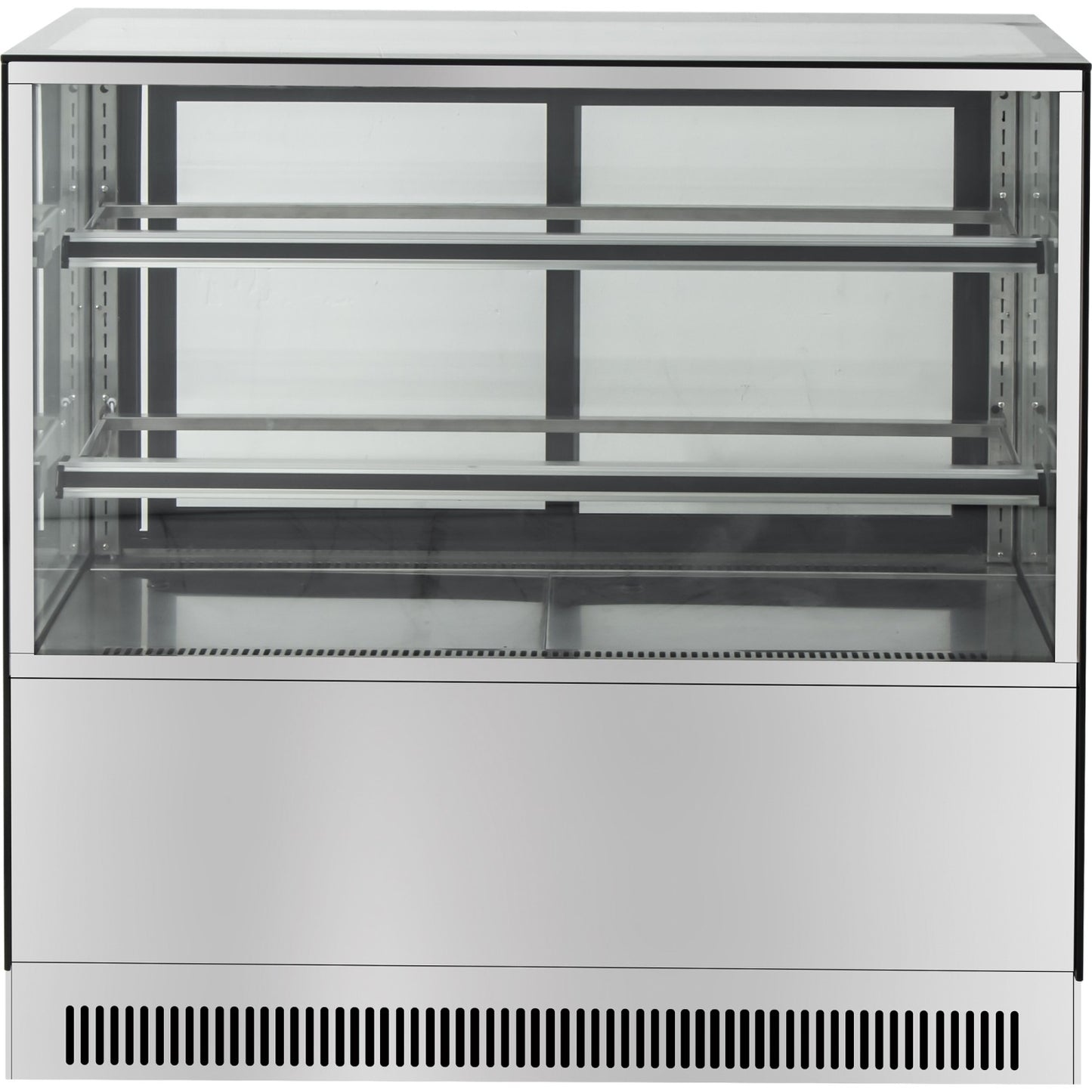 Cake counter 1000x700x1200mm 2 shelves Mirror front LED - GN1000RF2