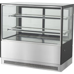 Cake counter 1000x700x1200mm 2 shelves Mirror front LED - GN1000RF2