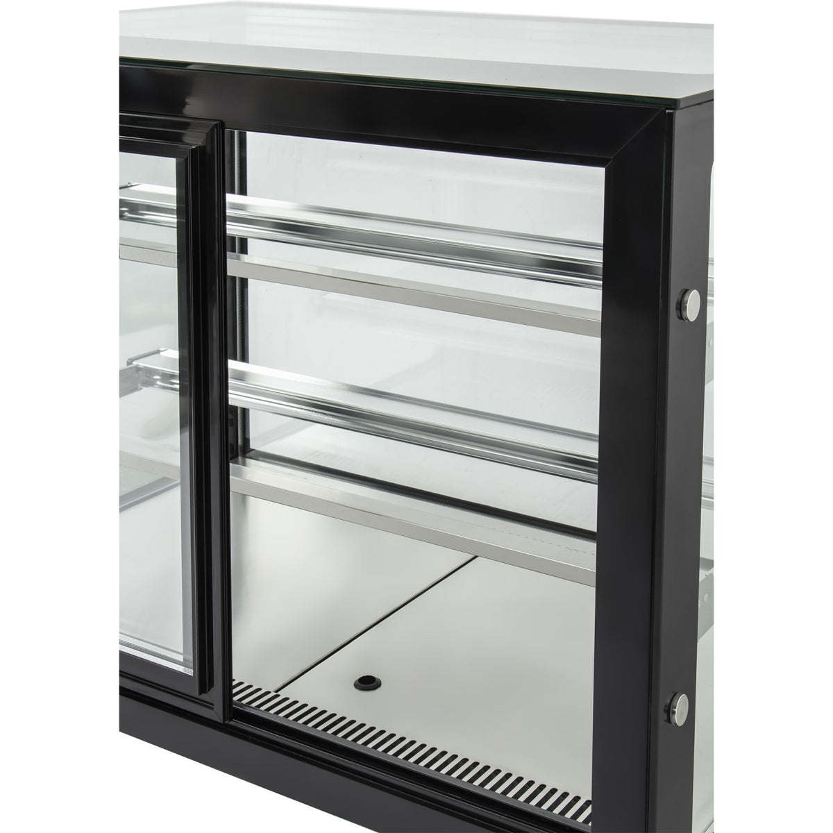Cake counter 900x700x1200mm 2 shelves Mirror front LED - GN900RF2