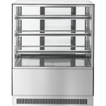 Cake counter 900x730x1300mm Stainless steel base 3 shelves LED - GN900RF3