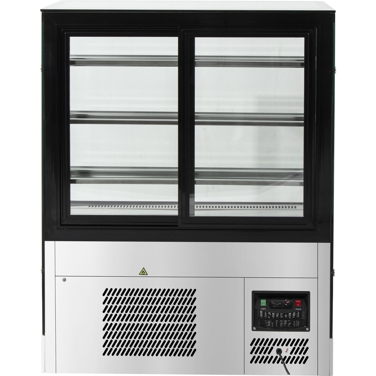 Cake counter 900x730x1300mm Stainless steel base 3 shelves LED - GN900RF3