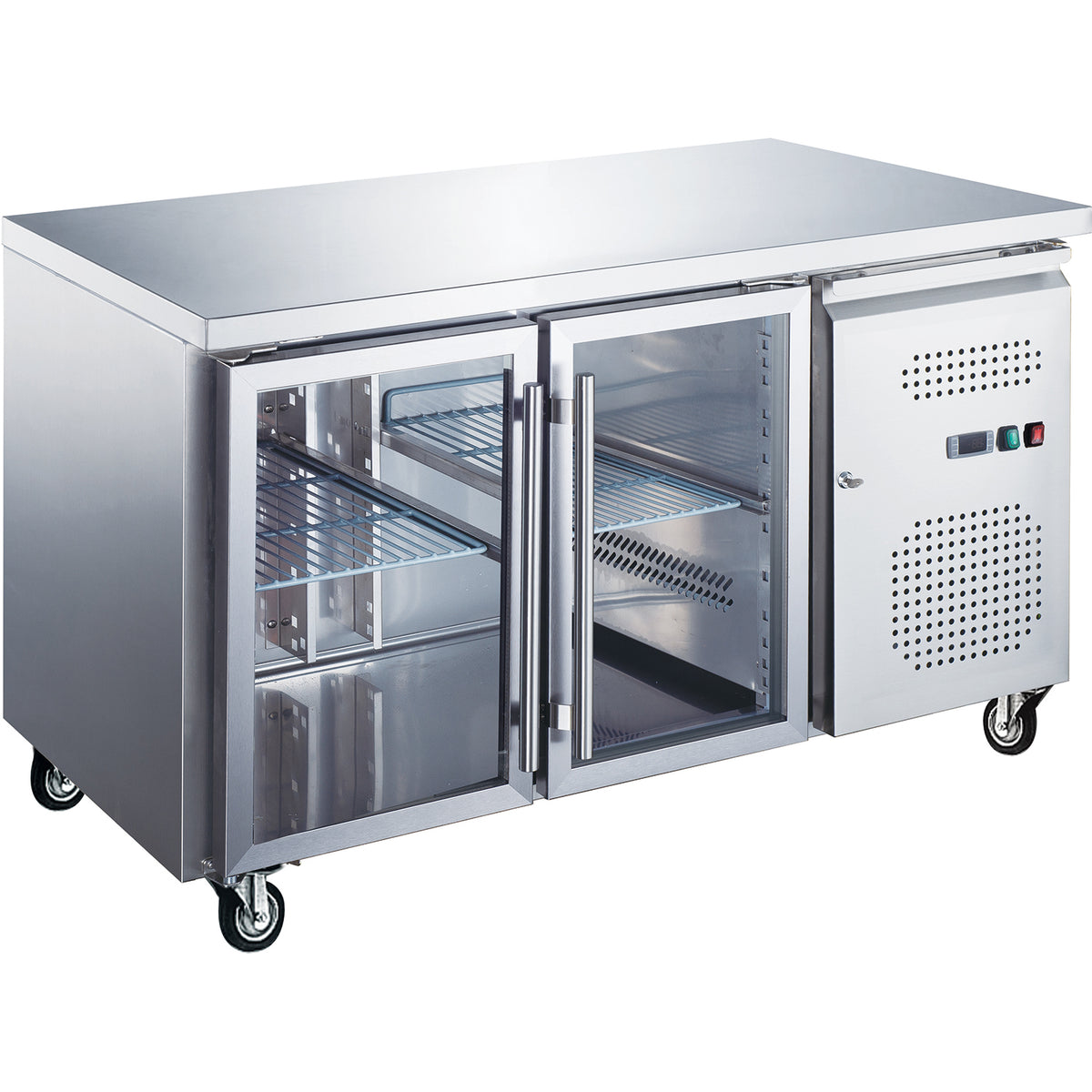 Commercial Refrigerated Counter 2 glass doors Depth 700mm - RG21VGLASS