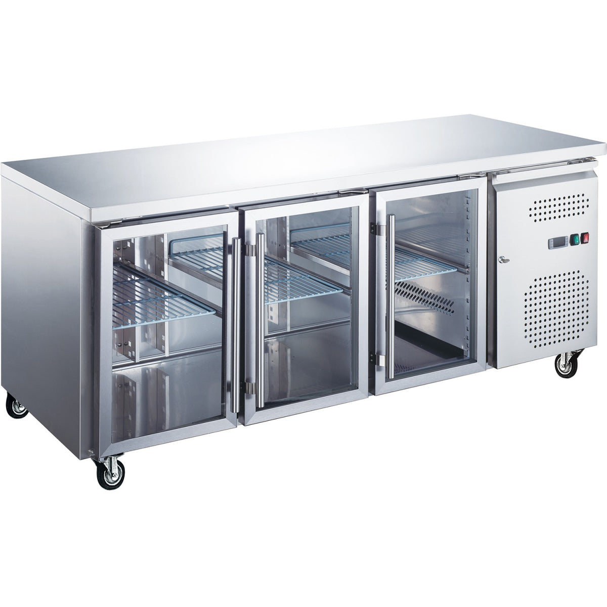 Commercial Refrigerated Counter 3 glass doors Depth 700mm - RG31VGLASS