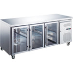 Commercial Refrigerated Counter 3 glass doors Depth 700mm - RG31VGLASS