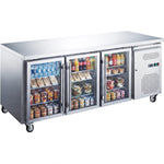 Commercial Refrigerated Counter 3 glass doors Depth 700mm - RG31VGLASS