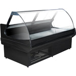 Serve over Deli counter Curved glass front Width 2600mm - BLUEL126
