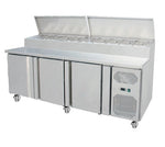 Contender 3 Door Refrigerated Prep Counter front view