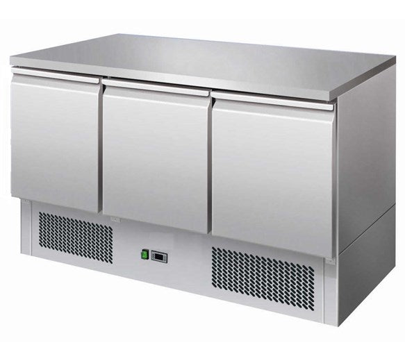 Contender 3 Door Refrigerated Prep Counter front view