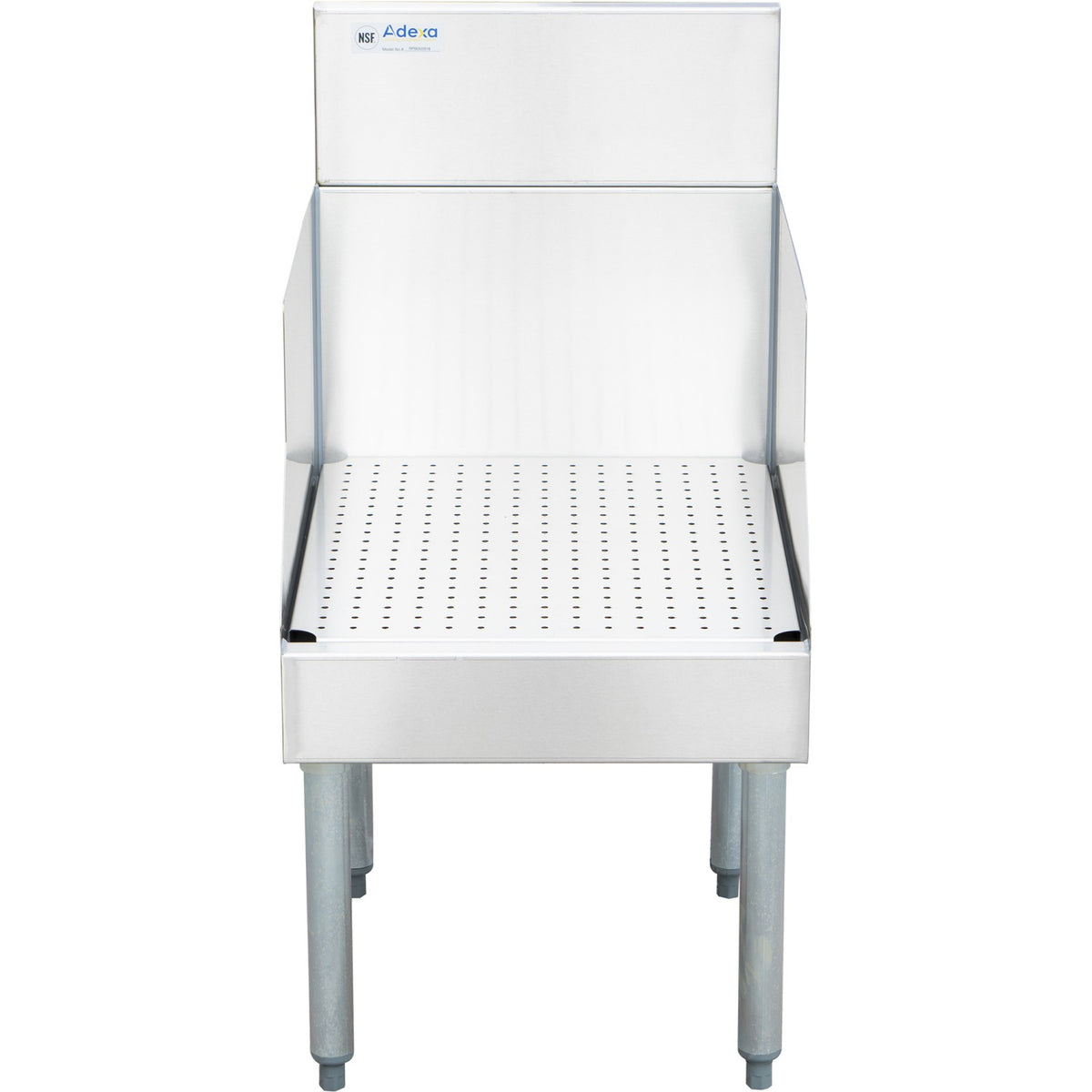 Commercial Recessed Bar Drainboard with Backsplash Stainless steel 460x640x760mm - RPBDU2518