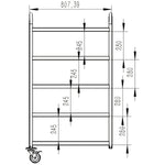 Commercial Serving/Service/Clearing Trolley Stainless steel 5 tier 810x460x1480mm - RST5B