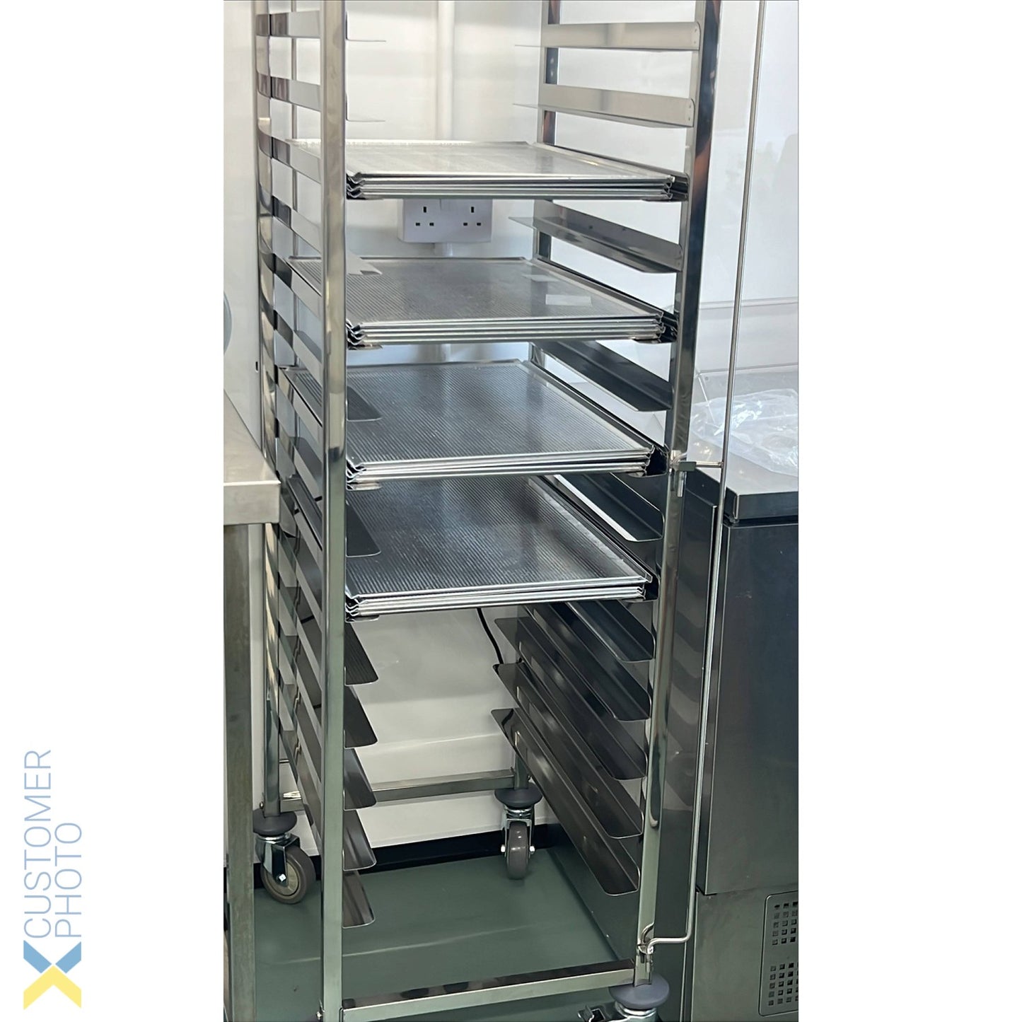 Rack/Tray/Pan Trolley Stainless steel Bakery 600x400mm 15 tier 470x620x1700mm - RT6415