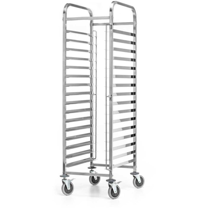 Rack/Tray/Pan Trolley Stainless steel Bakery 600x400mm 15 tier 470x620x1700mm - RT6415