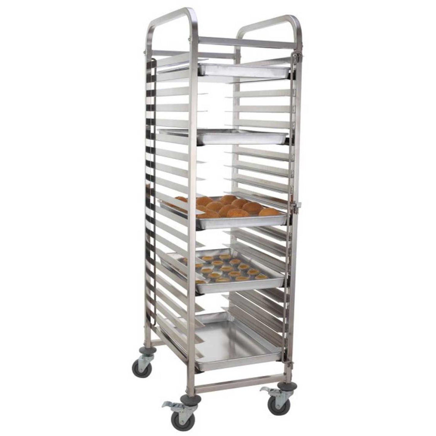 Rack/Tray/Pan Trolley Stainless steel Bakery 600x400mm 15 tier 470x620x1700mm - RT6415