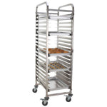 Rack/Tray/Pan Trolley Stainless steel Bakery 600x400mm 15 tier 470x620x1700mm - RT6415