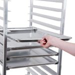 Rack/Tray/Pan Trolley Stainless steel Bakery 600x400mm 15 tier 470x620x1700mm - RT6415