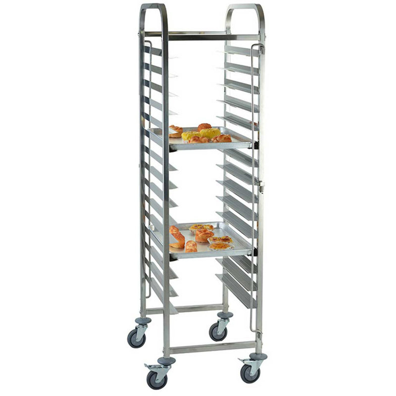 Rack/Tray/Pan Trolley Stainless steel for 660x460mm sheet pan 15 tier - RT7515