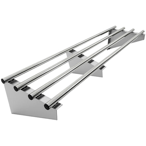 Commercial Stainless Steel Wall Mounted Rack 1400×300×230mm 4 Tube - RTW130140