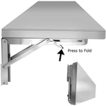 Commercial Stainless Steel Foldable Wall Mounted Shelf 1800x300x156mm - RTW41830