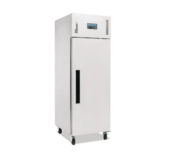Polar 600L Single Door Stainless Steel Catering Fridge with Fitted Castors