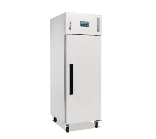 Polar 600L Single Door Stainless Steel Catering Fridge with Fitted Castors