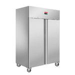 Contender 1200L Double Door Stainless Steel Refrigerator with Castors
