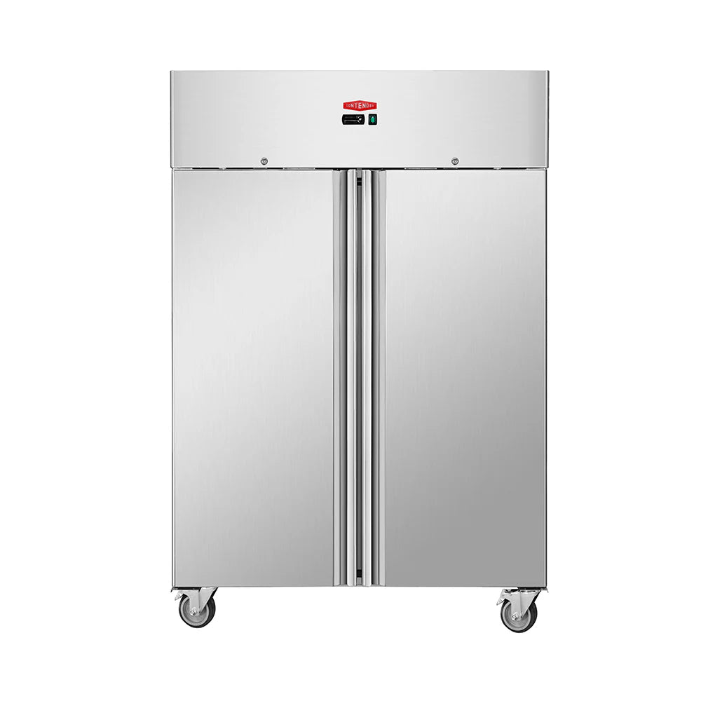 Contender 1200L Double Door Stainless Steel Refrigerator with Castors