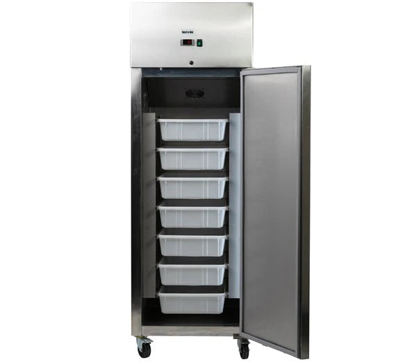 Contender 600L Fish Fridge Bundle - 7 FREE Storage Trays, LED Lit