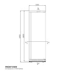 Contender 410L Slimline Single Door Upright Refrigerator