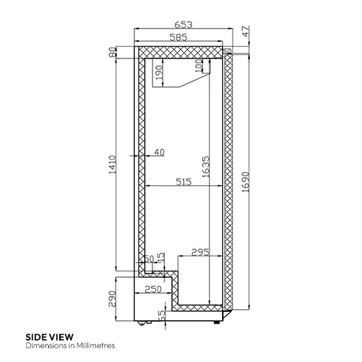 Contender 410L Slimline Single Door Upright Refrigerator
