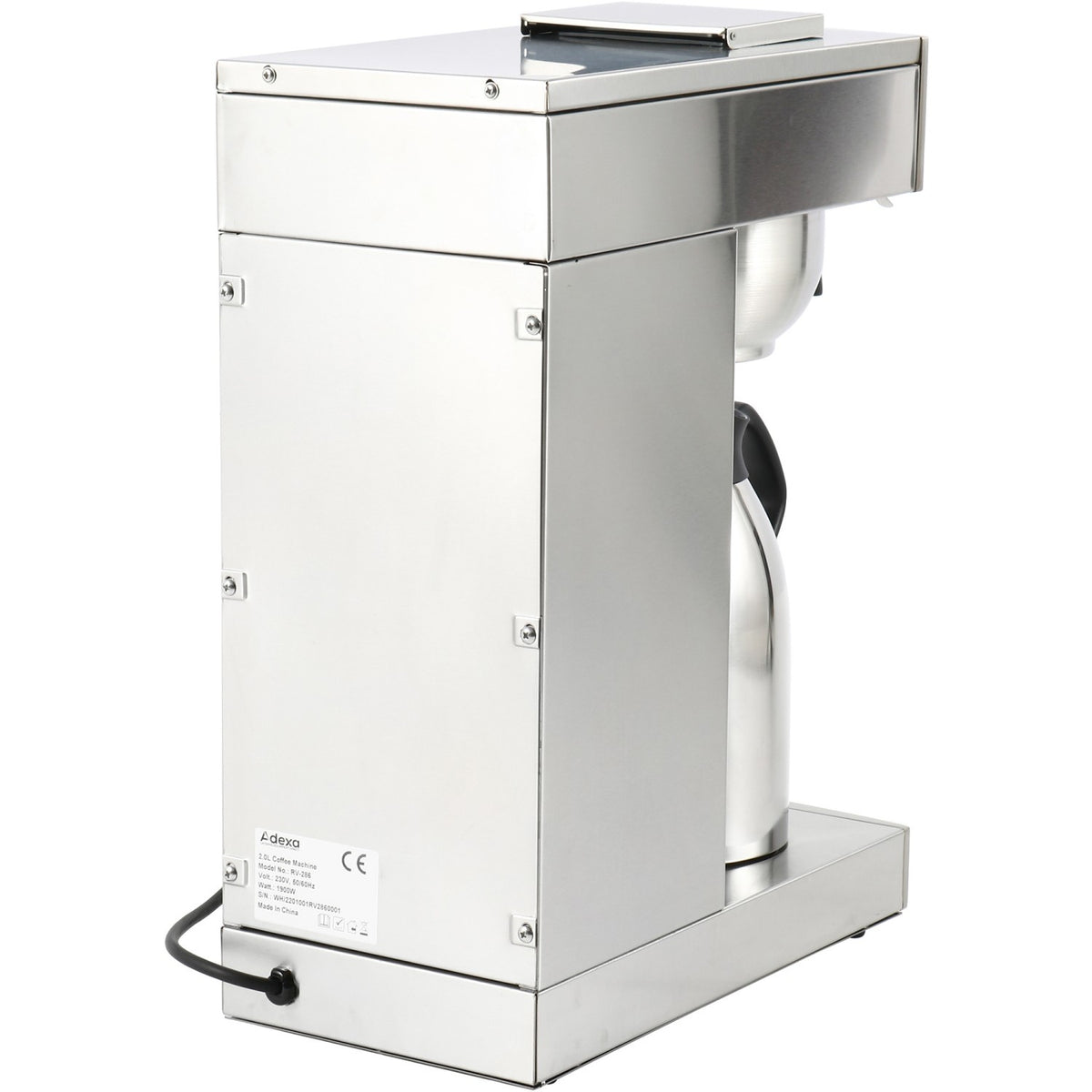 Commercial Filter Coffee machine Manual fill 2 litre Thermos - RV286