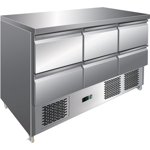 Refrigerated Prep Counter 6 drawers - 6DS33