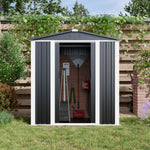 Outdoor Steel Storage Shed 6 x 4ft 1800 x 1200 x 1850mm - SART106