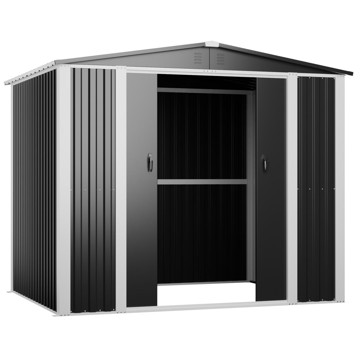Outdoor Steel Storage Shed 8 x 6ft 2400 x 1800 x 2050mm - SART108