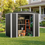 Outdoor Steel Storage Shed 8 x 6ft 2400 x 1800 x 2050mm - SART108