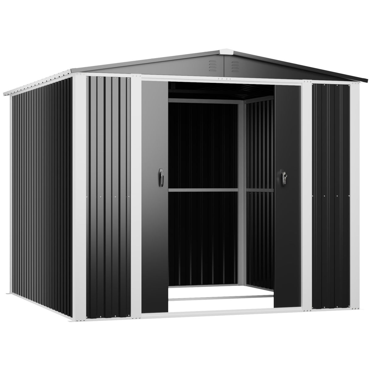 Outdoor Steel Storage Shed 8 x 8ft 2400 x 2400 x 2050mm - SART112