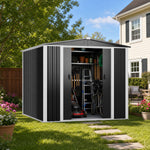Outdoor Steel Storage Shed 8 x 8ft 2400 x 2400 x 2050mm - SART112