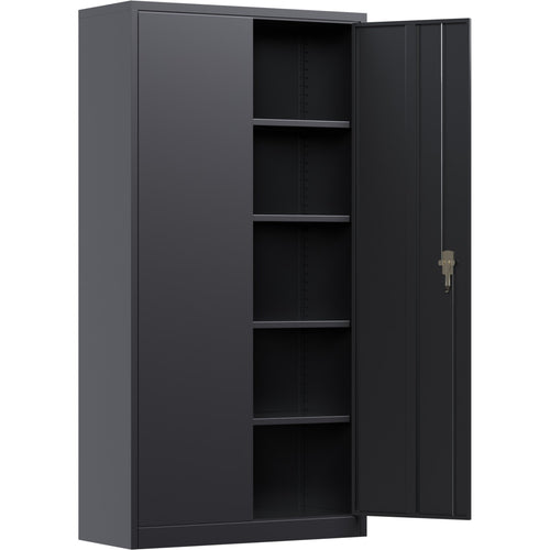 Professional Metal Black Steel Cabinet 2 Doors 800x400x1800mm - SART202