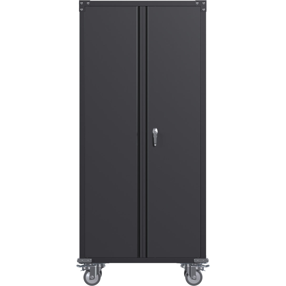 Commercial Mobile Black Steel Cabinet 2 Doors 800x410x1800mm - SART204