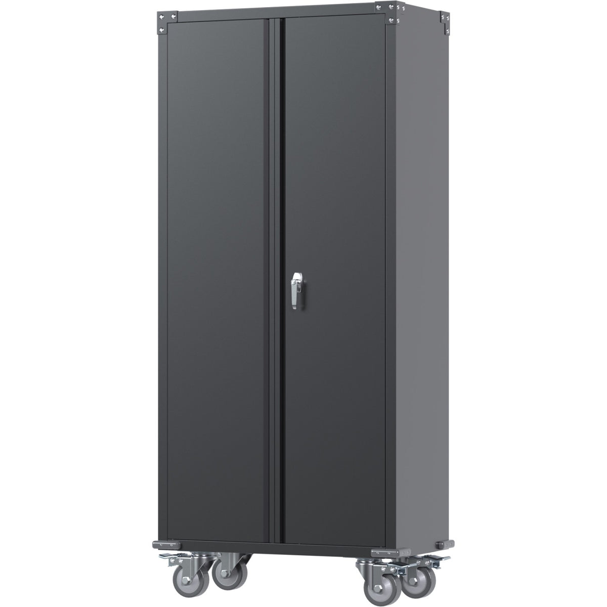 Commercial Mobile Black Steel Cabinet 2 Doors 800x410x1800mm - SART204
