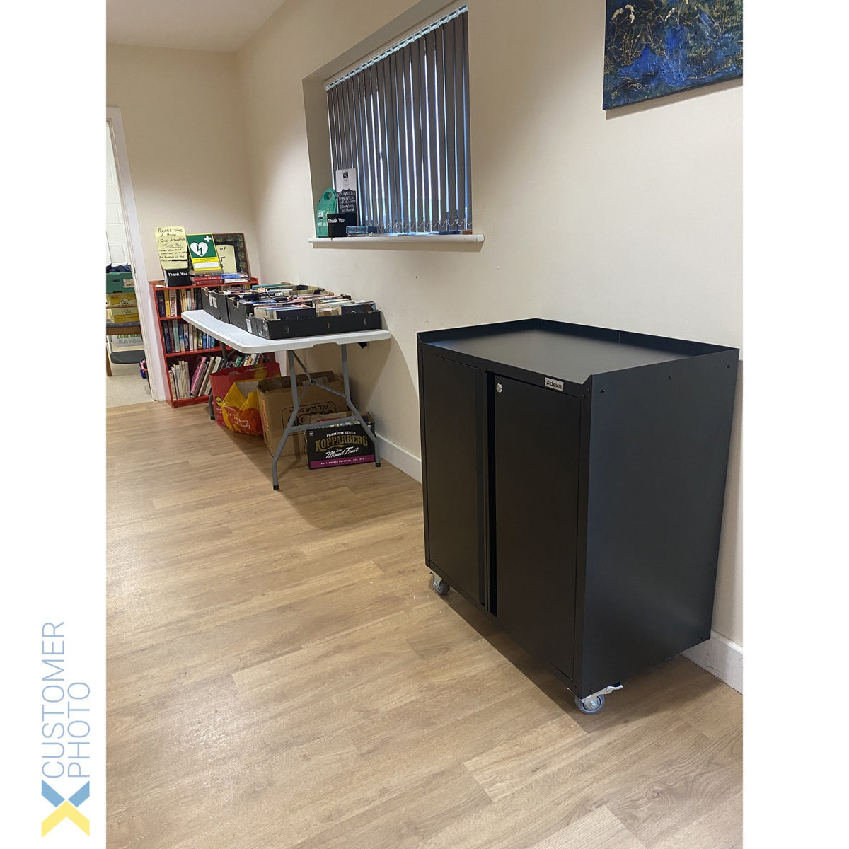 Professional Black Mobile Steel Cabinet 2 Doors 770x460x900mm - SART208