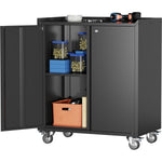 Professional Black Mobile Steel Cabinet 2 Doors 770x460x900mm - SART208