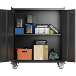 Professional Black Mobile Steel Cabinet 2 Doors 770x460x900mm - SART208