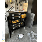 Professional Mobile Black 2 Door Steel Tool Cabinet 800x420x900mm - SART220