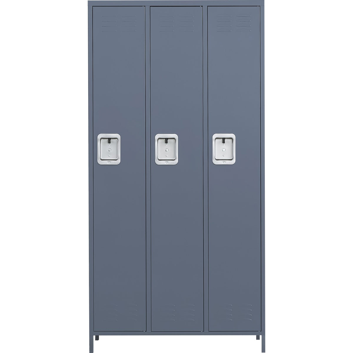 Commercial Grey 3 Door Locker with 2 Shelves 900x400x1830mm - SART236