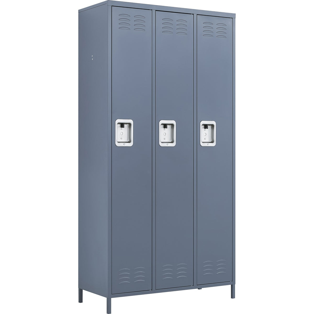 Commercial Grey 3 Door Locker with 2 Shelves 900x400x1830mm - SART236