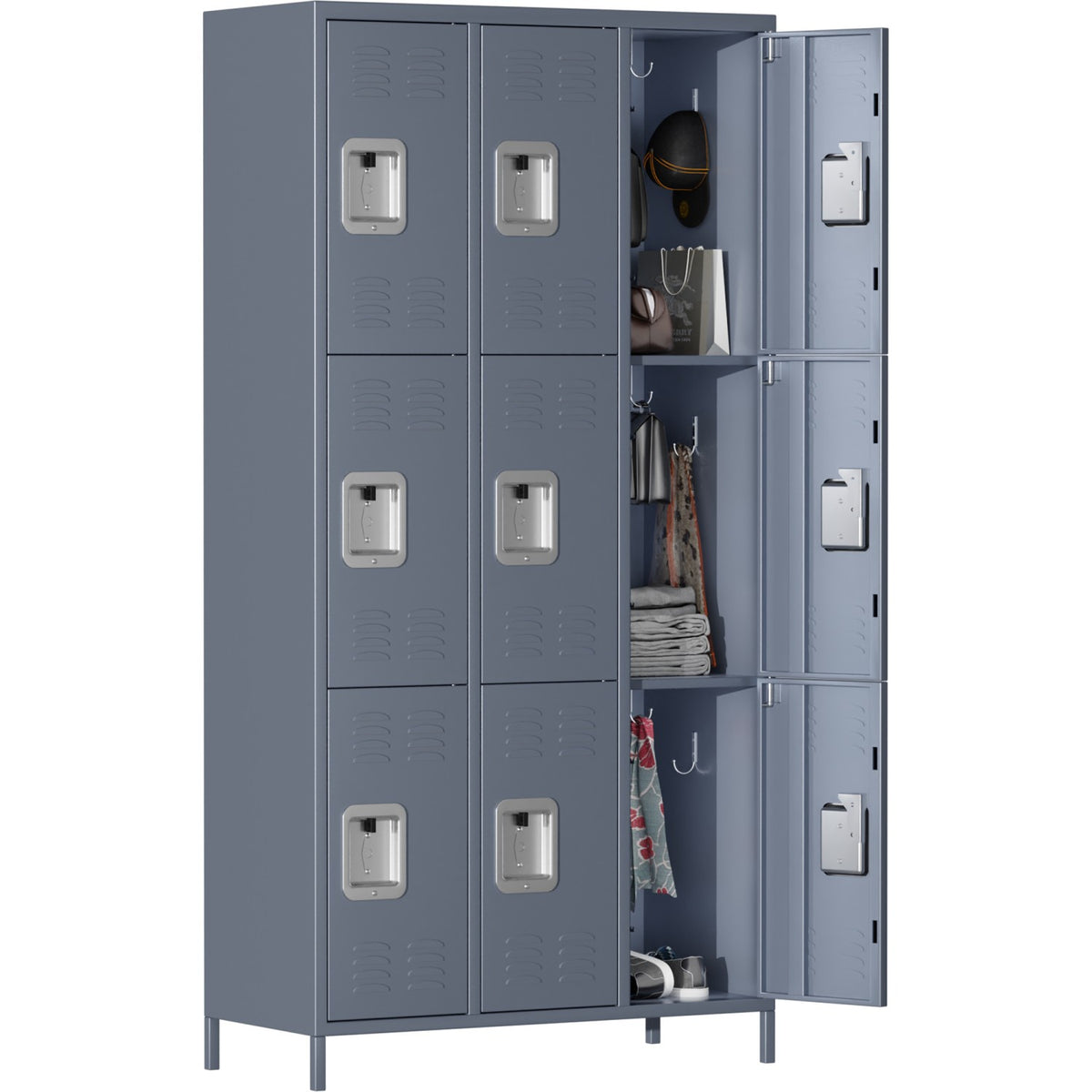 Commercial Grey 9 Door Locker 900x400x1830mm - SART240
